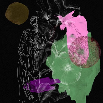 Framed Night Flower Girl III Print