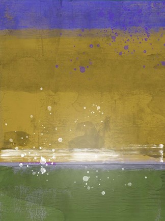 Framed Abstract Brown and Green Print