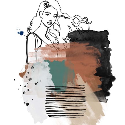 Framed Modern Abstract I Print