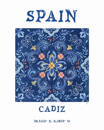 Framed Mediterranean Breezes XVII Print