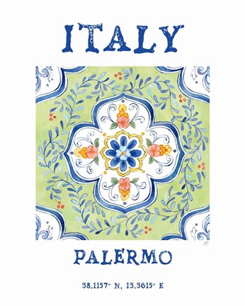 Framed Mediterranean Breezes XVIII Print