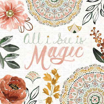 Framed Floral Chic VI Print