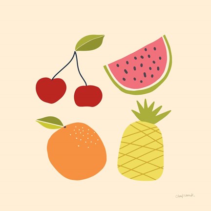 Framed Summer Fruits II Print