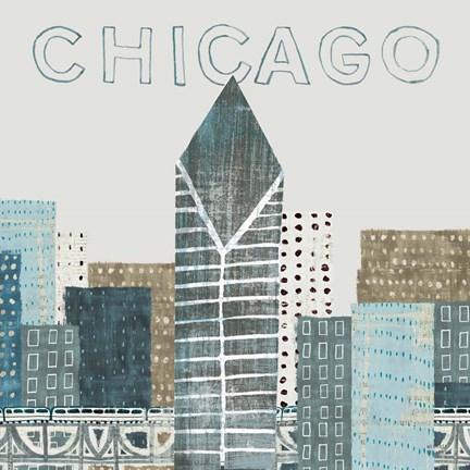 Framed Chicago Landmarks II Print