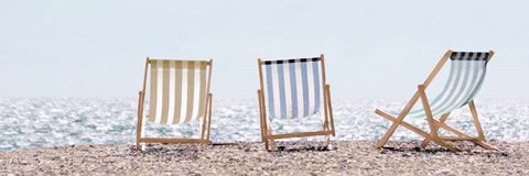 Framed Beach Chairs Print