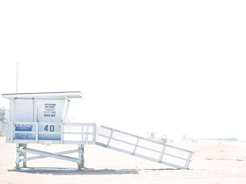 Framed Beach Hut  Coastal 2 Print