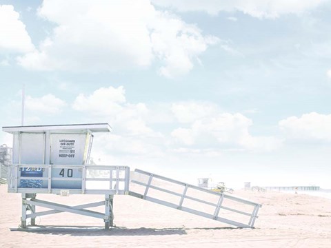 Framed Hut Clouds Print