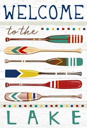 Framed Welcome to the Lake Print