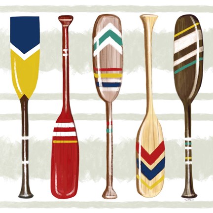 Framed Oars II Print