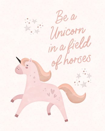 Framed Be a Unicorn Print