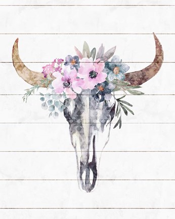 Framed Western Skull Print