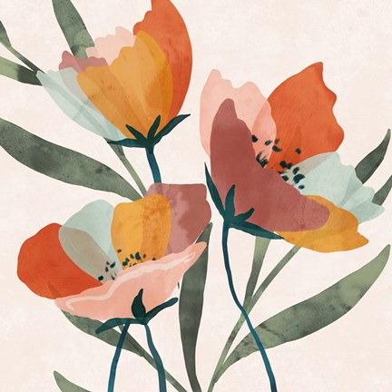 Framed Summer Bouquet II Print
