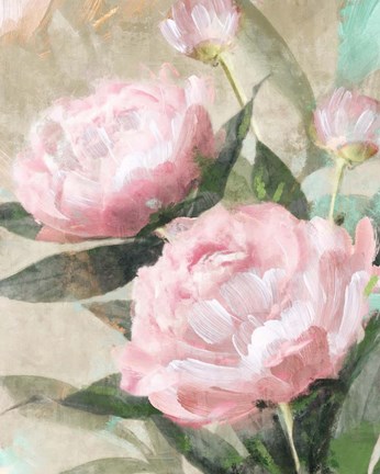 Framed Bountiful Peonies II Print