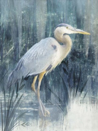 Framed Glacier Heron III Print