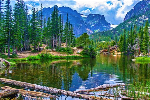 Framed Dream Lake Print