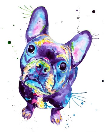 Framed Dark Frenchie Print