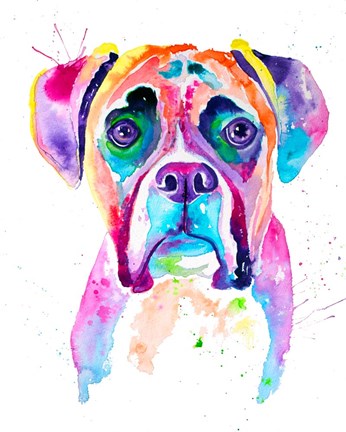 Framed Colorful Boxer Print