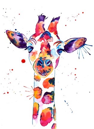 Framed Giraffe Named Steve Print