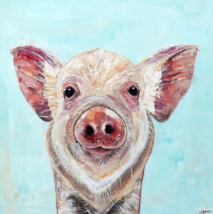 Framed Babe on Blue Print