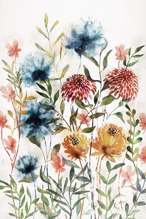 Framed Wildflowers II Print