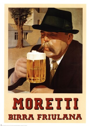 Framed Moretti Beer Print