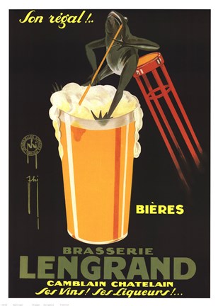 Framed Brasserie Lengrand Print