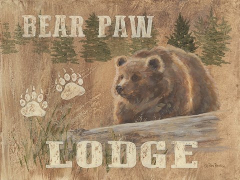 Framed Bear Paw Lodge Print