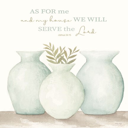 Framed As For Me and My House Print