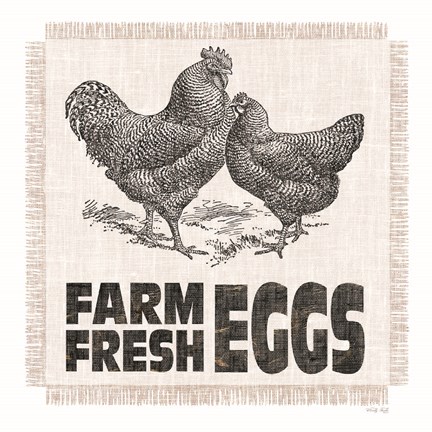 Framed Farm Fresh Eggs Print