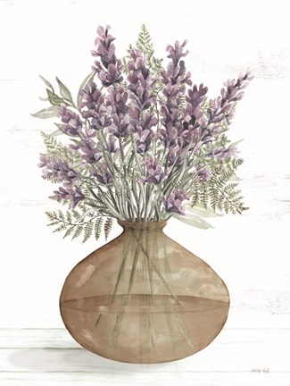 Framed Lavender Vase Print