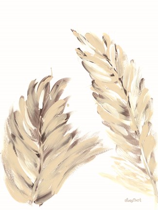 Framed Palm Leaves Natural II Print