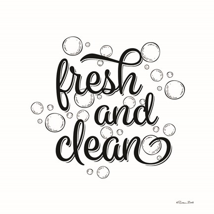 Framed Fresh and Clean Bubbles Print