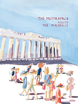Framed Muttropolis Vists The Acropolis Print