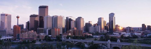 Framed Summer, Skyline, Cityscape, Calgary, Alberta, Canada Print
