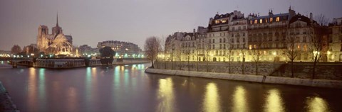 Framed Notre Dame, River Seine, Paris, France Print