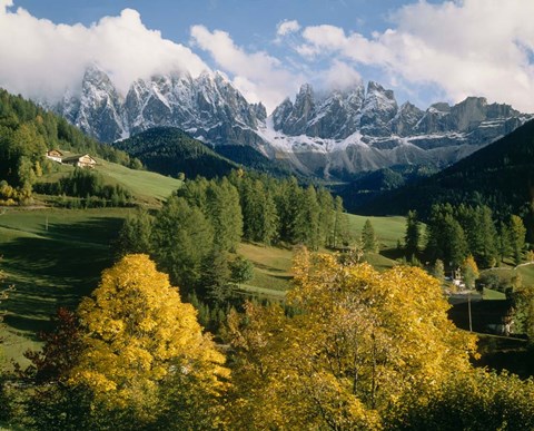 Framed Dolomites, South Tirol, Italy Print