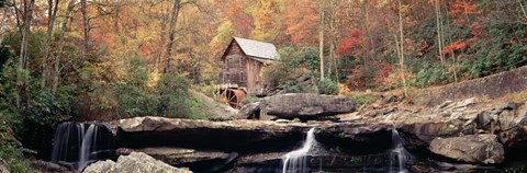 Framed Mill in a forest, West Virginia Print