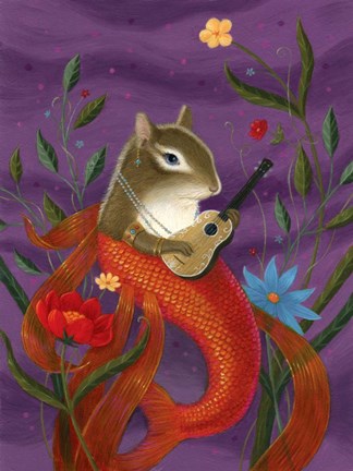 Framed Aurelia The Mermouse Print