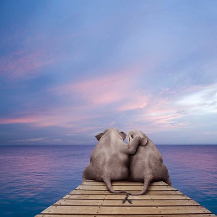 Framed Pachyderm Pier Print