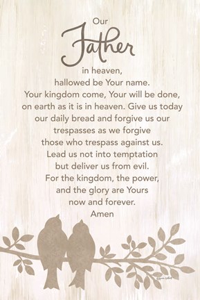 Framed Our Father Print