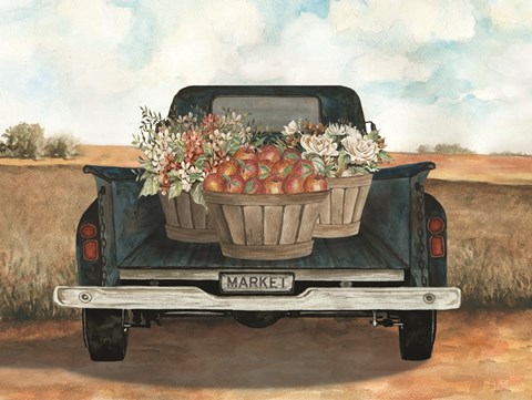 Framed Apple Picking in the Fall Print