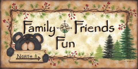 Framed Family Friends Fun Print