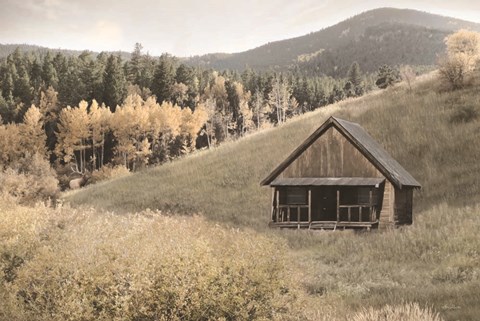 Framed Mountain Hunting Cabin Print