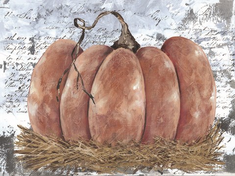 Framed Script Pumpkin Print