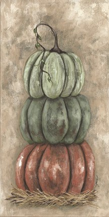 Framed Color Pumpkin Stack Print