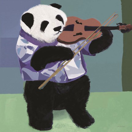 Framed Panda Violinist Print