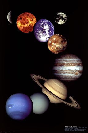 Framed NASA - Solar System Print