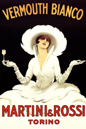 Framed Martini Rossi Print
