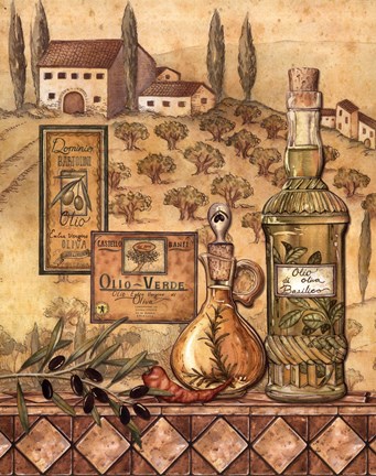 Framed Flavors of Tuscany I Print
