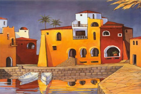 Framed Puerto Del Mar I Print
